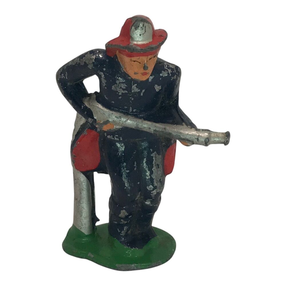 Barclay 852 B188 Fireman Hose Vintage 1940s Lead Figure 3in Made USA